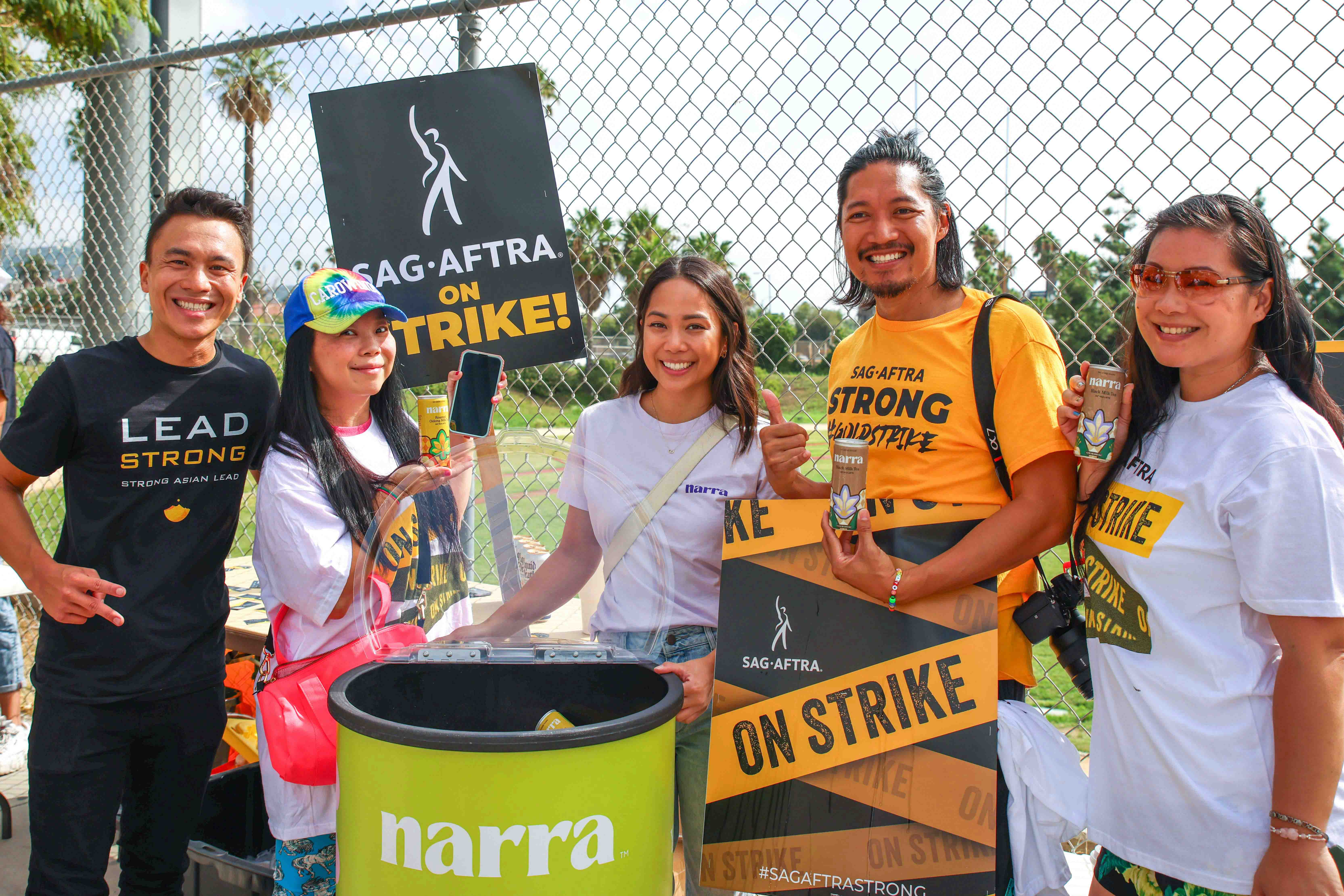 Strong Asian Lead Picket Party - WGA SAG-AFTRA Strike Solidarity at Netflix
